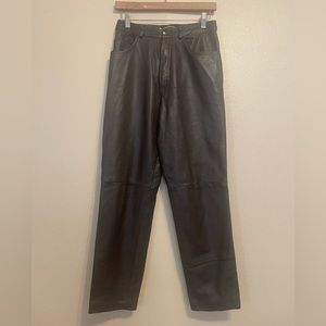 Brown genuine leather vintage pants, bushwacker
